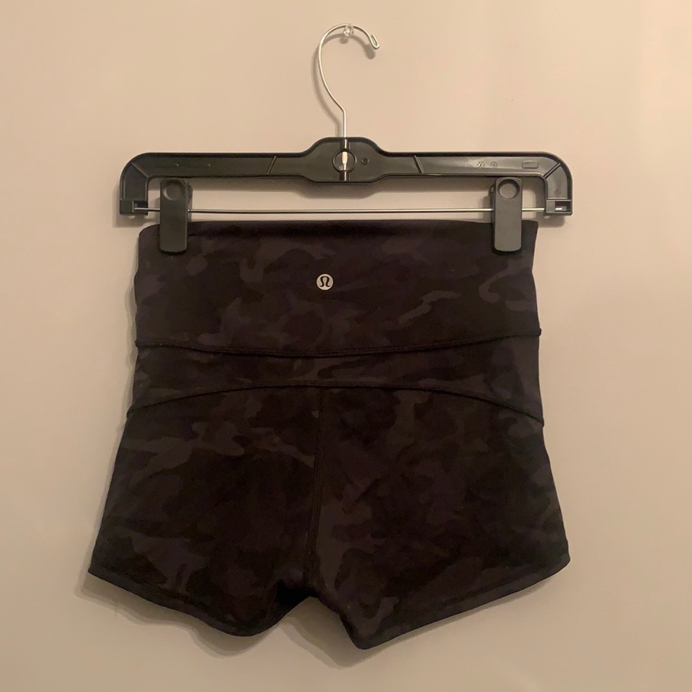 lululemon athletica Black Camo Athletic Shorts